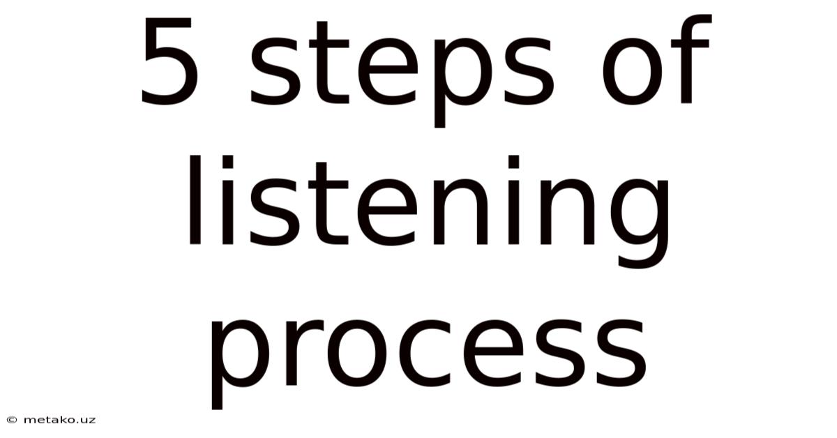 5 Steps Of Listening Process