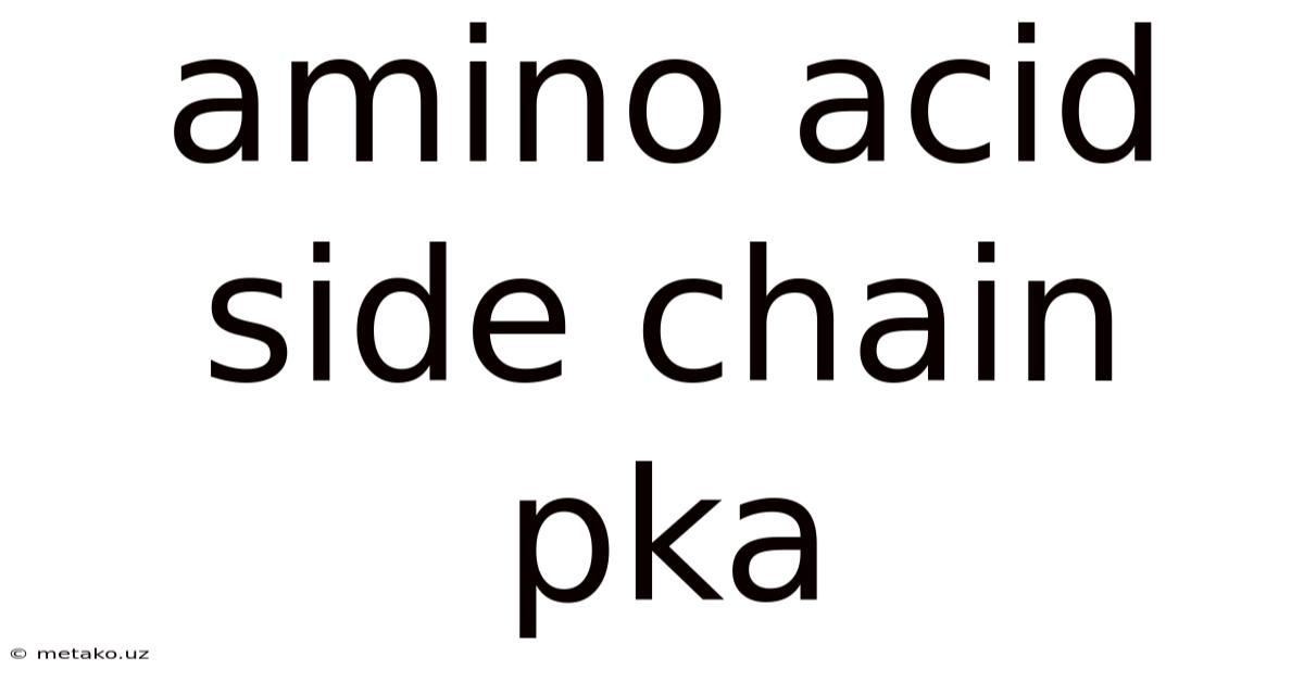 Amino Acid Side Chain Pka
