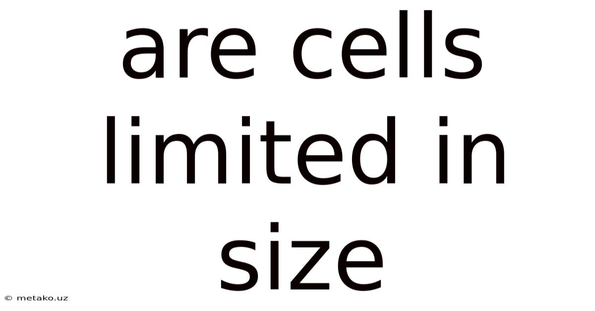 Are Cells Limited In Size
