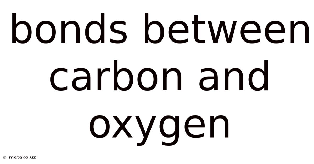Bonds Between Carbon And Oxygen