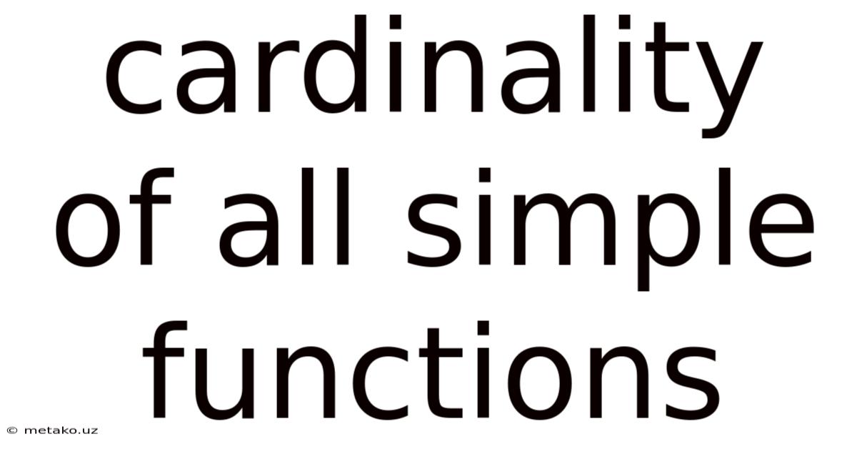 Cardinality Of All Simple Functions