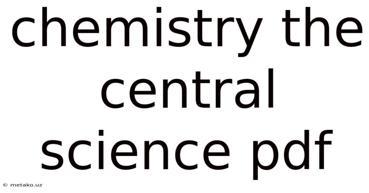 Chemistry The Central Science Pdf