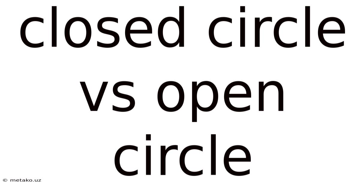 Closed Circle Vs Open Circle