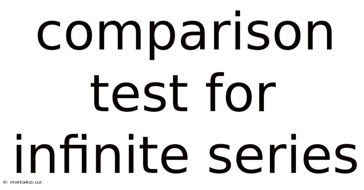 Comparison Test For Infinite Series