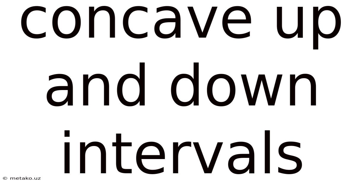 Concave Up And Down Intervals