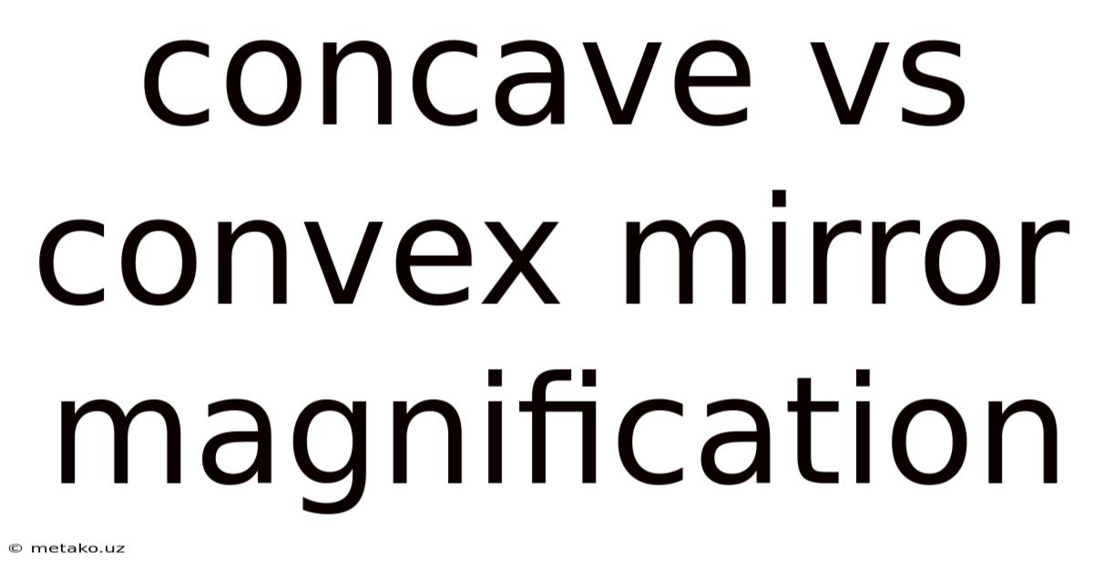 Concave Vs Convex Mirror Magnification