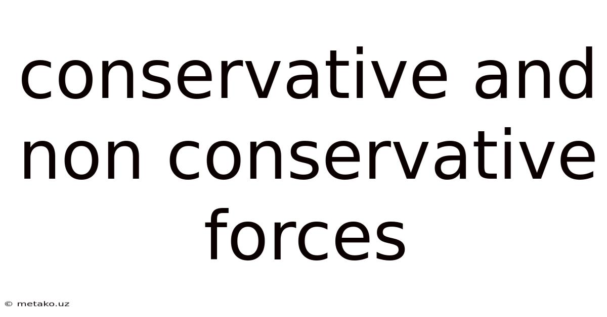 Conservative And Non Conservative Forces