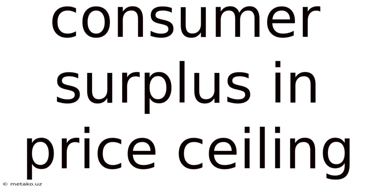 Consumer Surplus In Price Ceiling