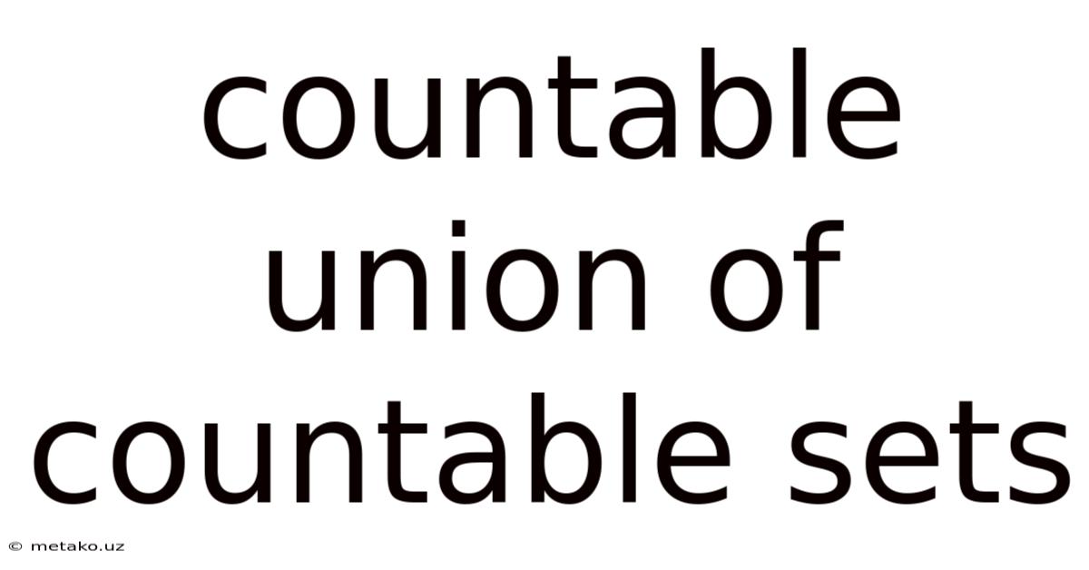 Countable Union Of Countable Sets
