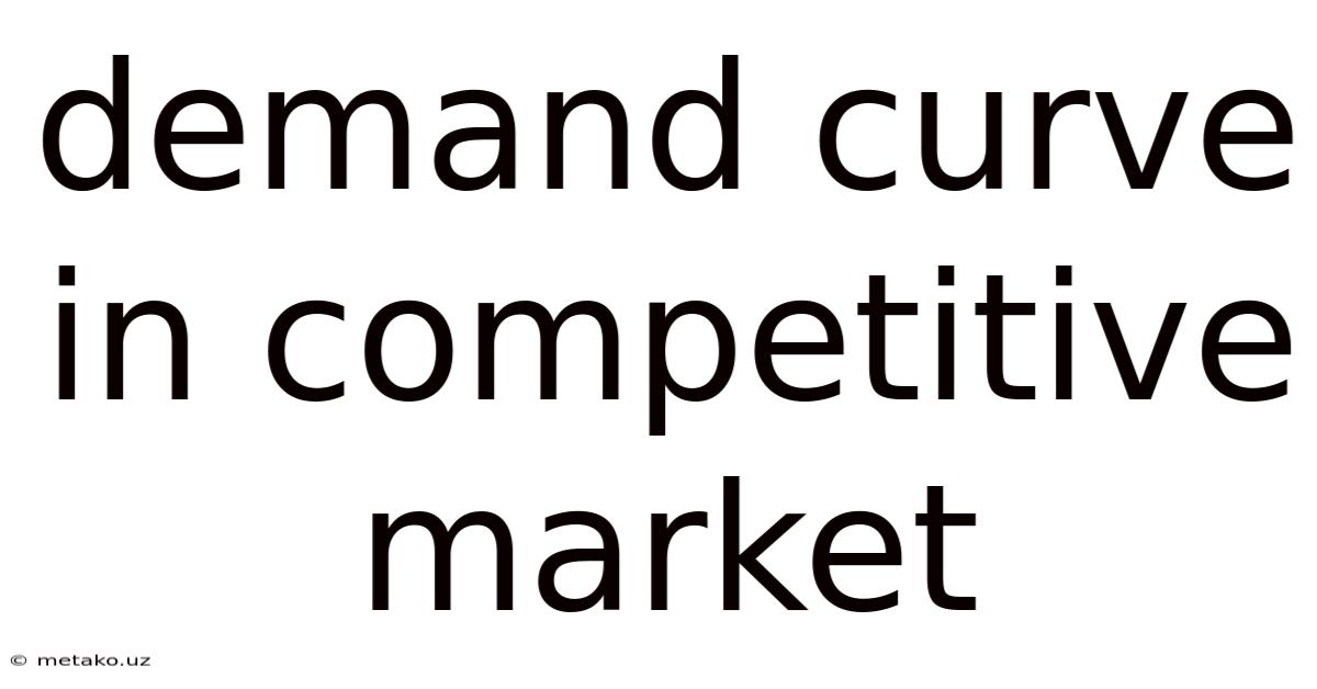 Demand Curve In Competitive Market
