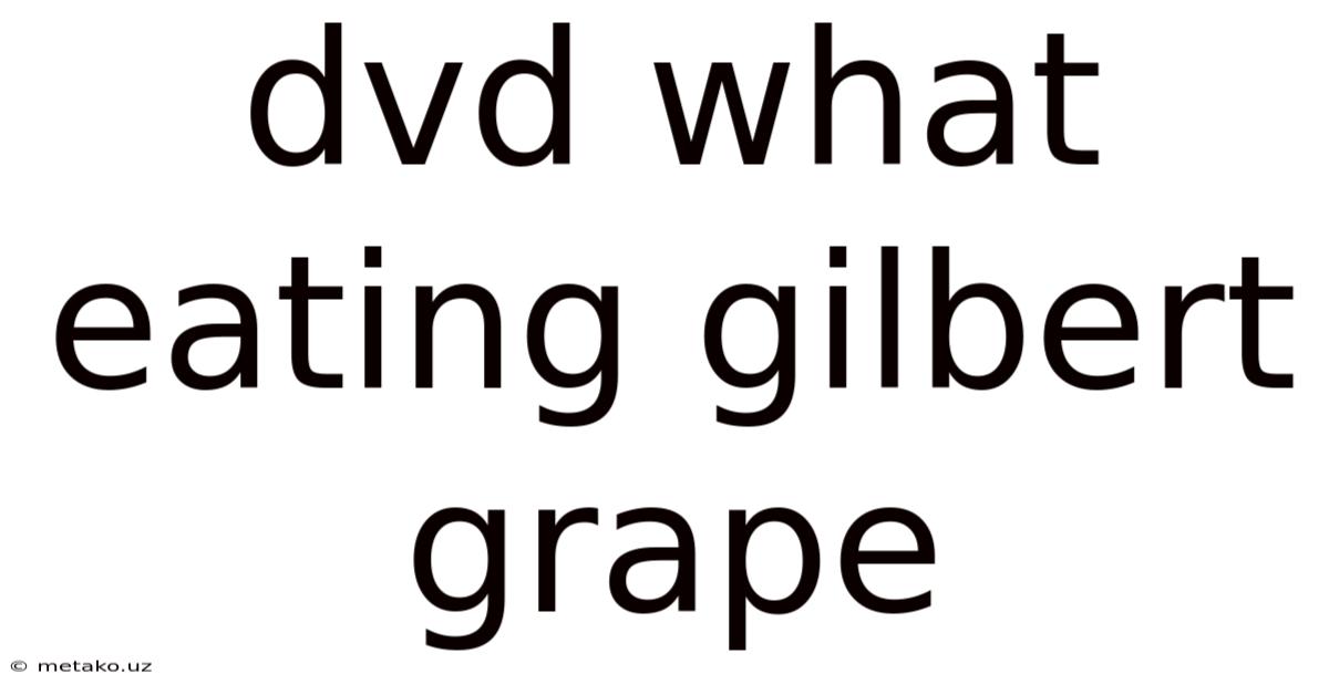 Dvd What Eating Gilbert Grape