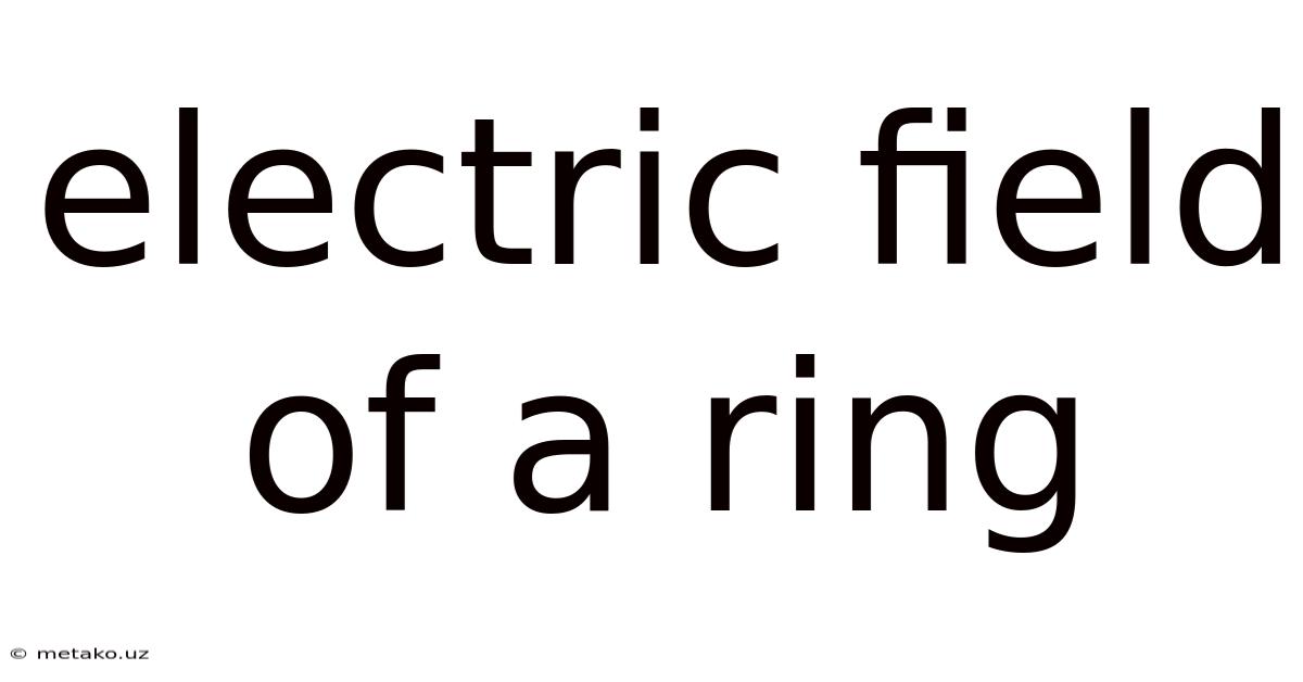 Electric Field Of A Ring