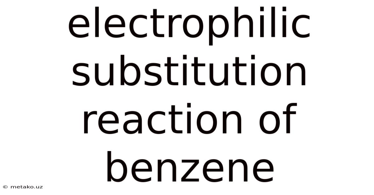 Electrophilic Substitution Reaction Of Benzene