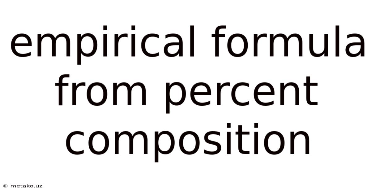Empirical Formula From Percent Composition