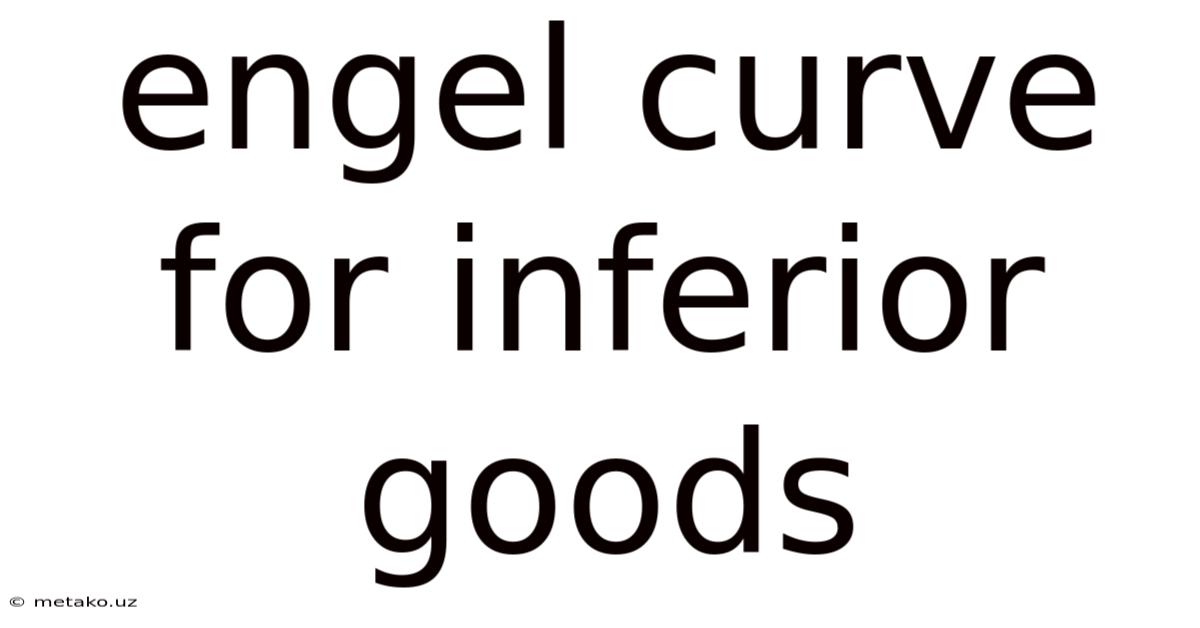 Engel Curve For Inferior Goods