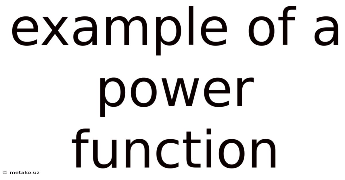 Example Of A Power Function