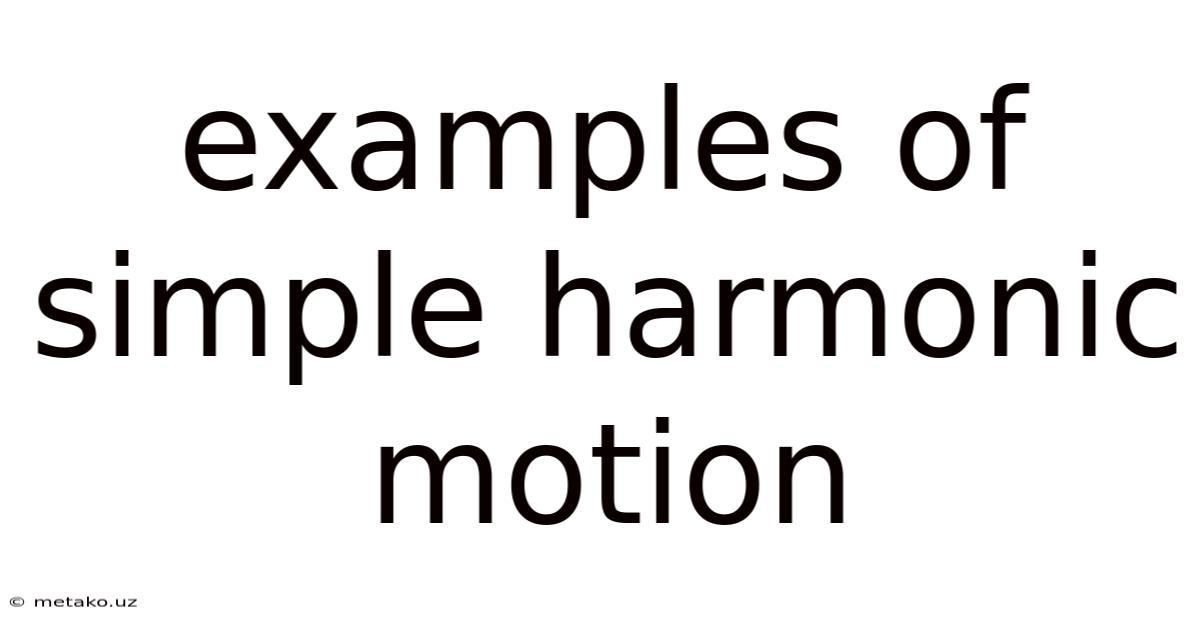 Examples Of Simple Harmonic Motion