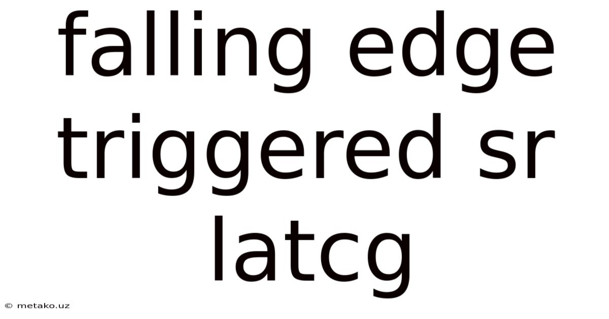 Falling Edge Triggered Sr Latcg