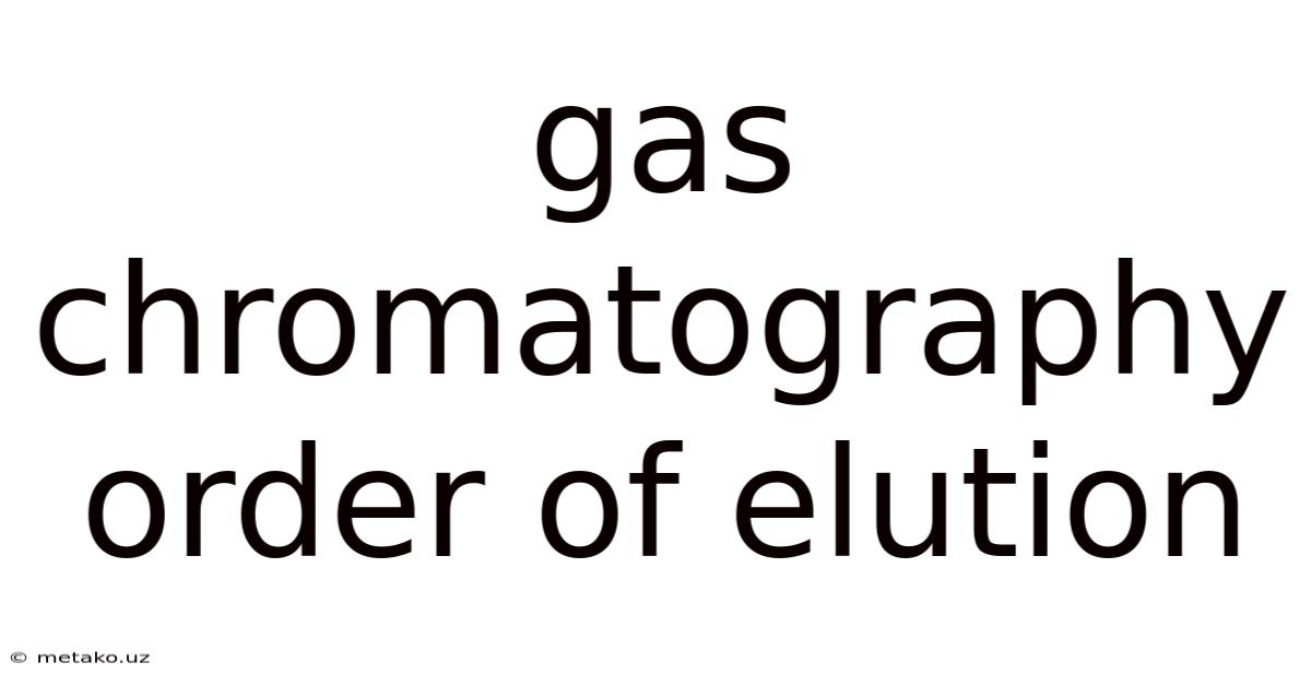 Gas Chromatography Order Of Elution