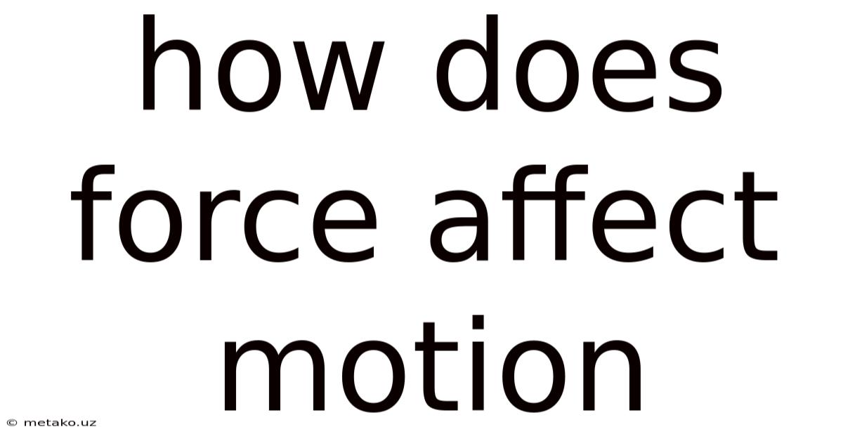 How Does Force Affect Motion