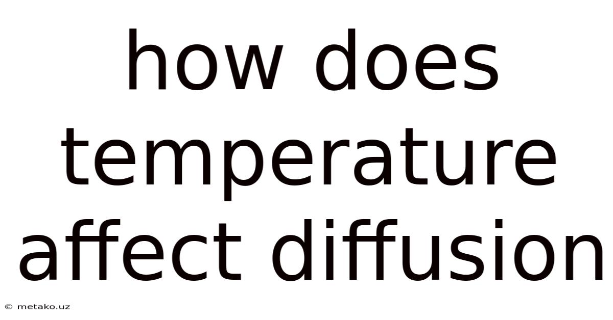 How Does Temperature Affect Diffusion