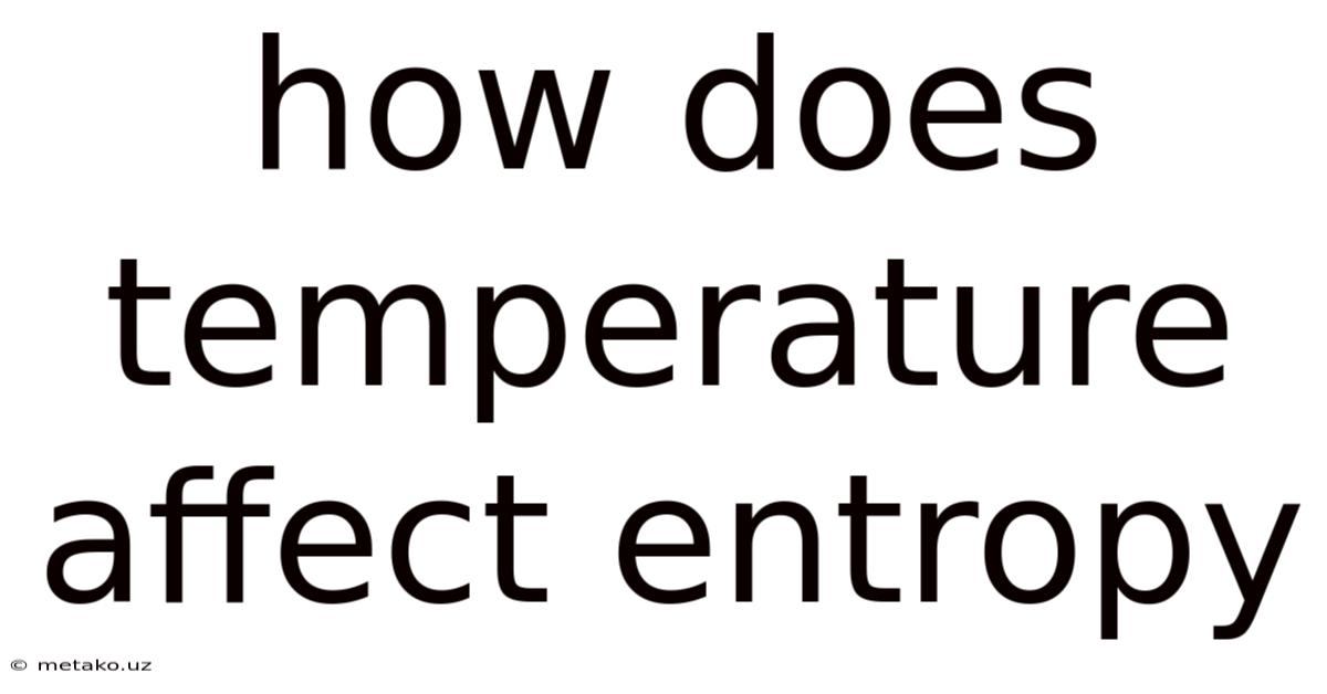 How Does Temperature Affect Entropy