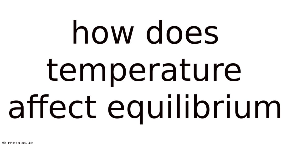 How Does Temperature Affect Equilibrium