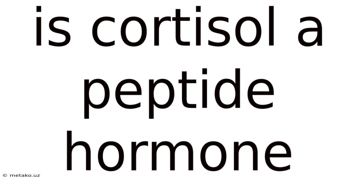 Is Cortisol A Peptide Hormone