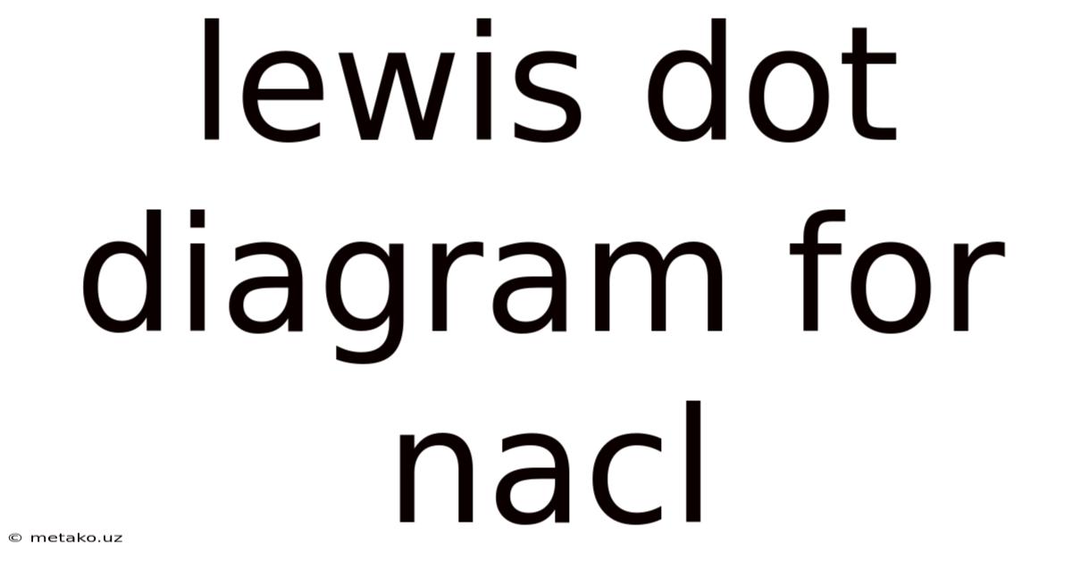 Lewis Dot Diagram For Nacl