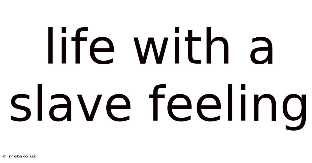 Life With A Slave Feeling