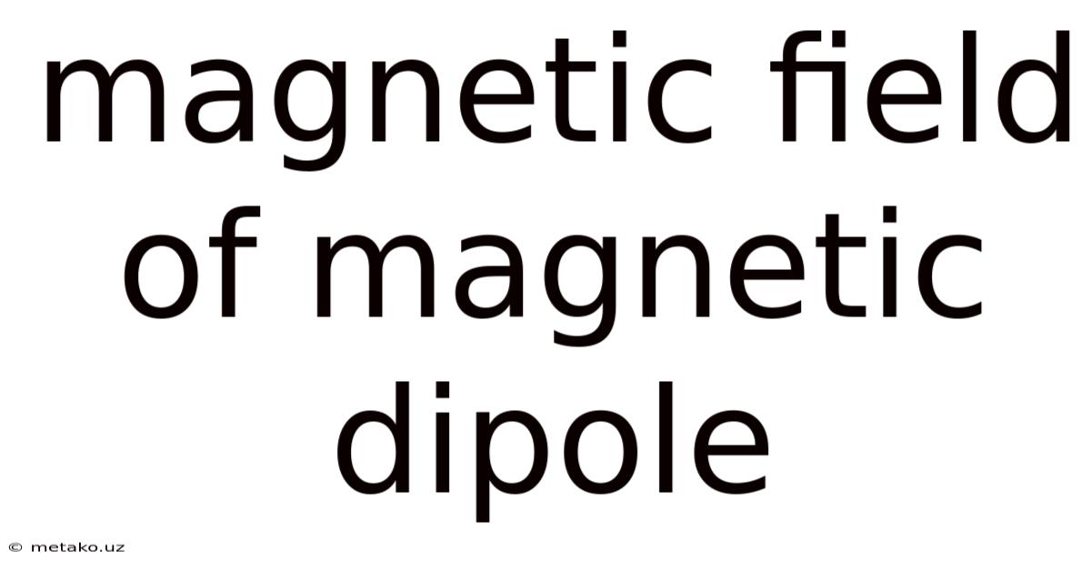 Magnetic Field Of Magnetic Dipole