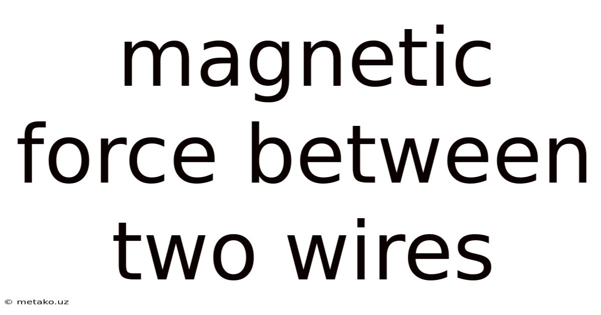 Magnetic Force Between Two Wires