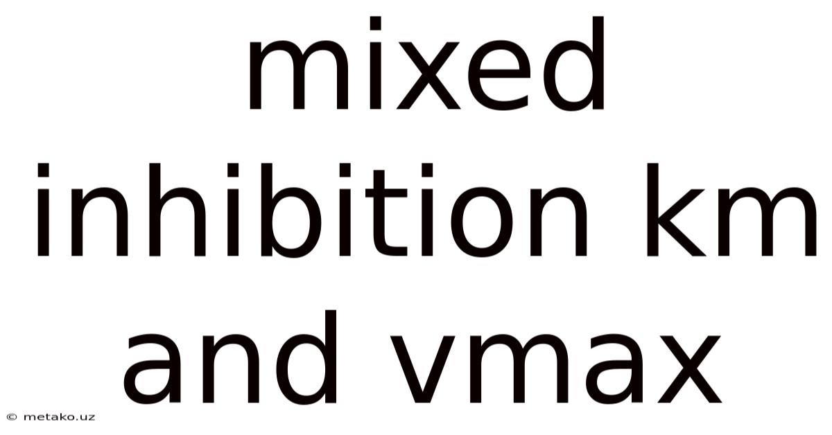 Mixed Inhibition Km And Vmax