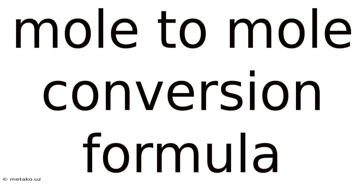 Mole To Mole Conversion Formula