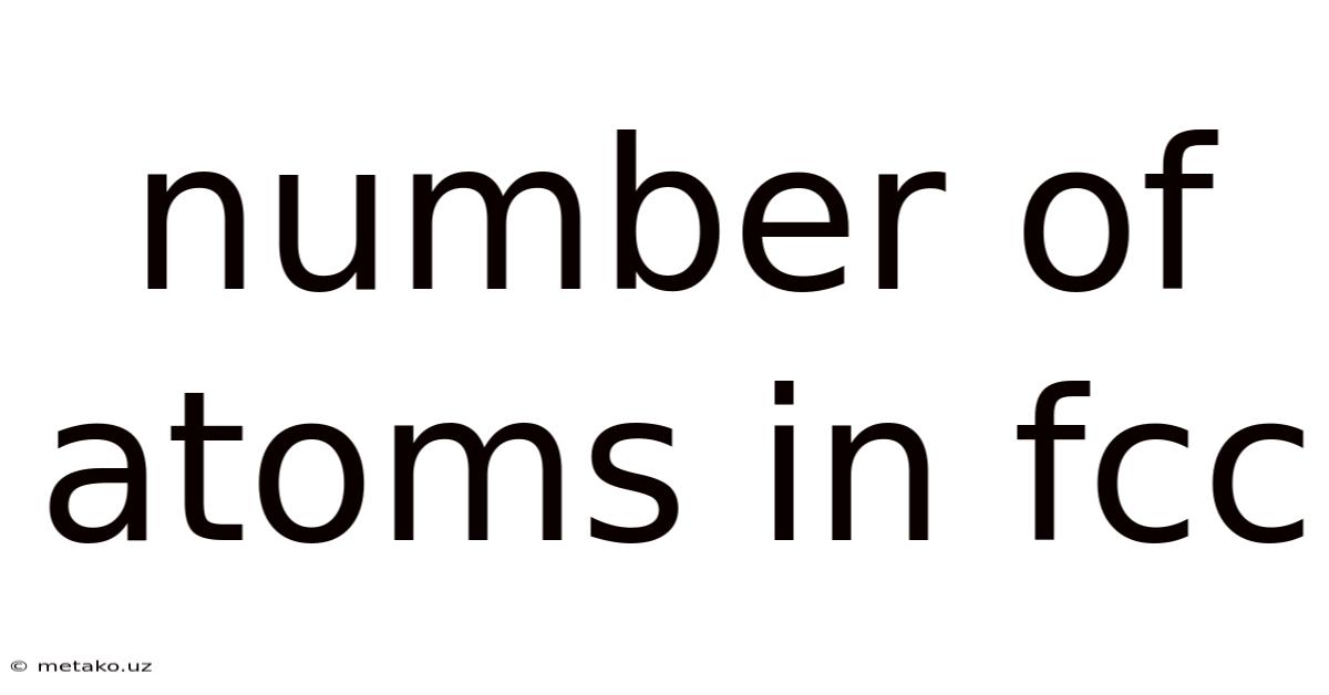 Number Of Atoms In Fcc