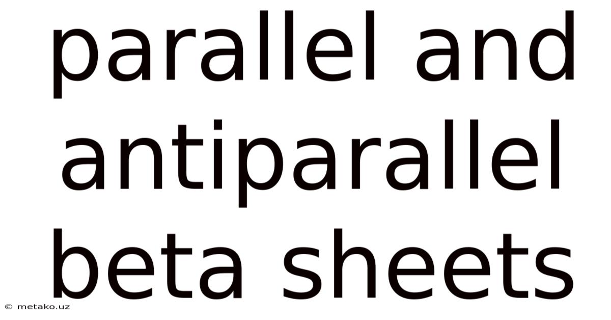 Parallel And Antiparallel Beta Sheets