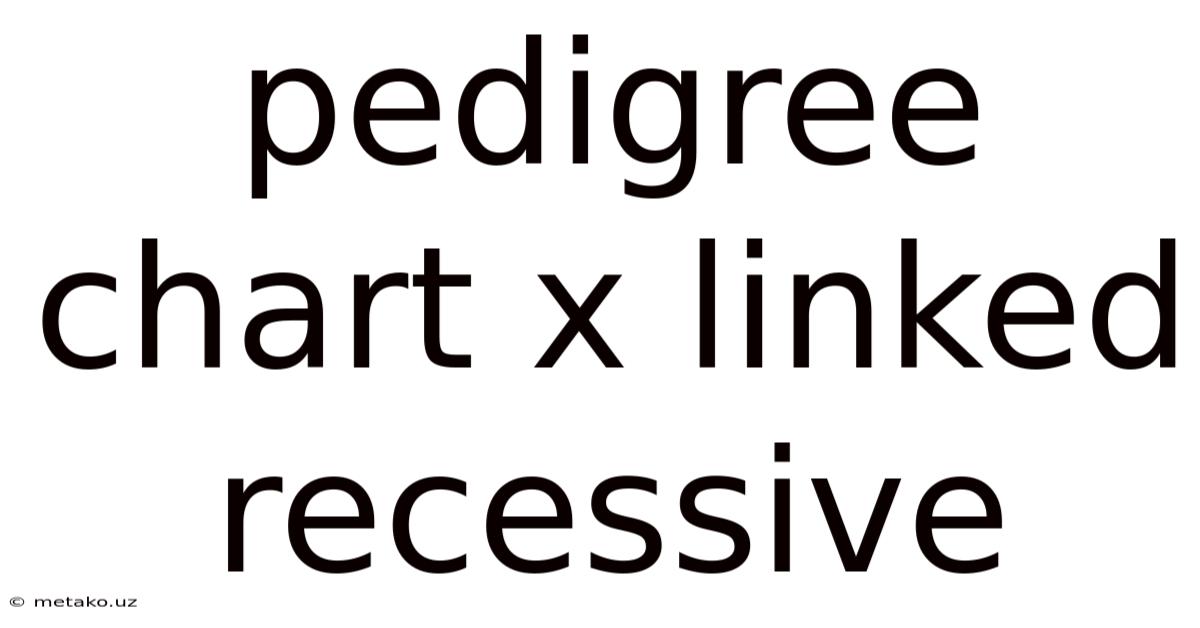 Pedigree Chart X Linked Recessive