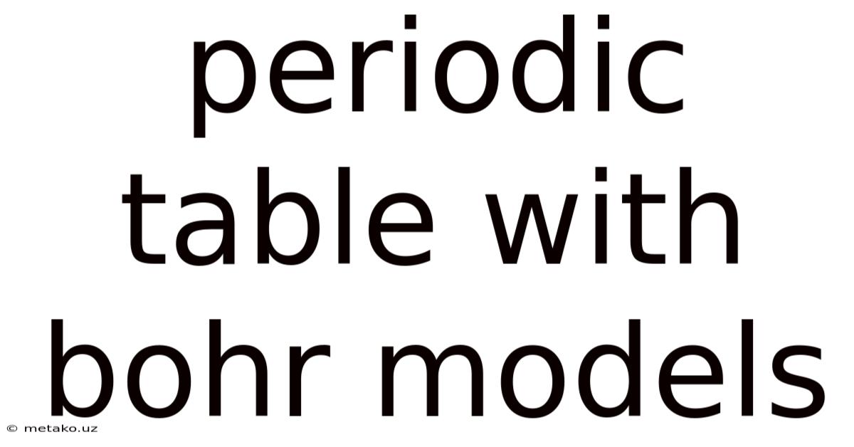 Periodic Table With Bohr Models