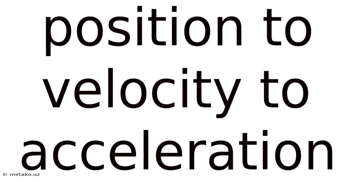 Position To Velocity To Acceleration