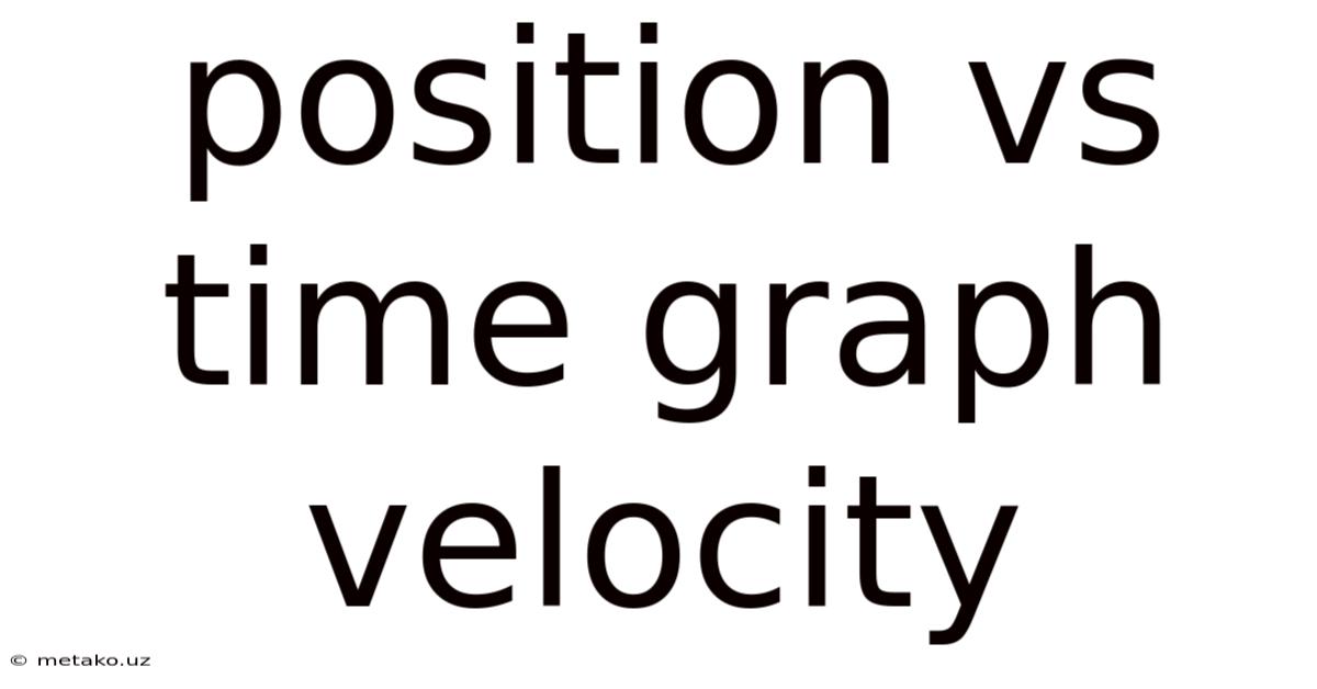 Position Vs Time Graph Velocity