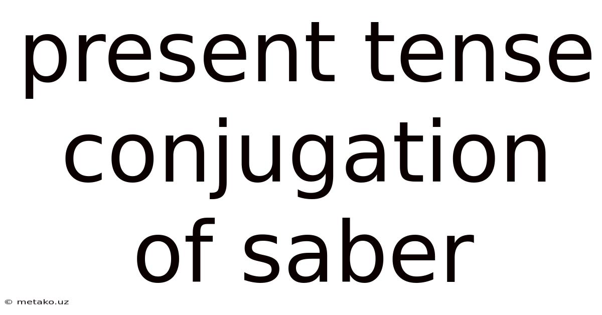 Present Tense Conjugation Of Saber