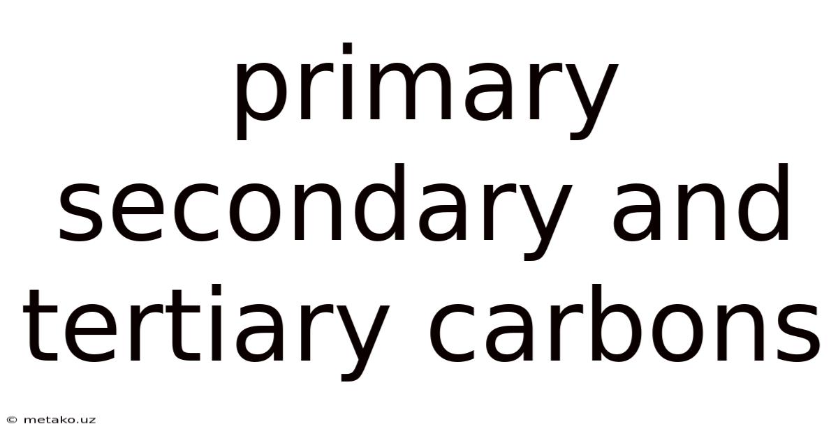 Primary Secondary And Tertiary Carbons