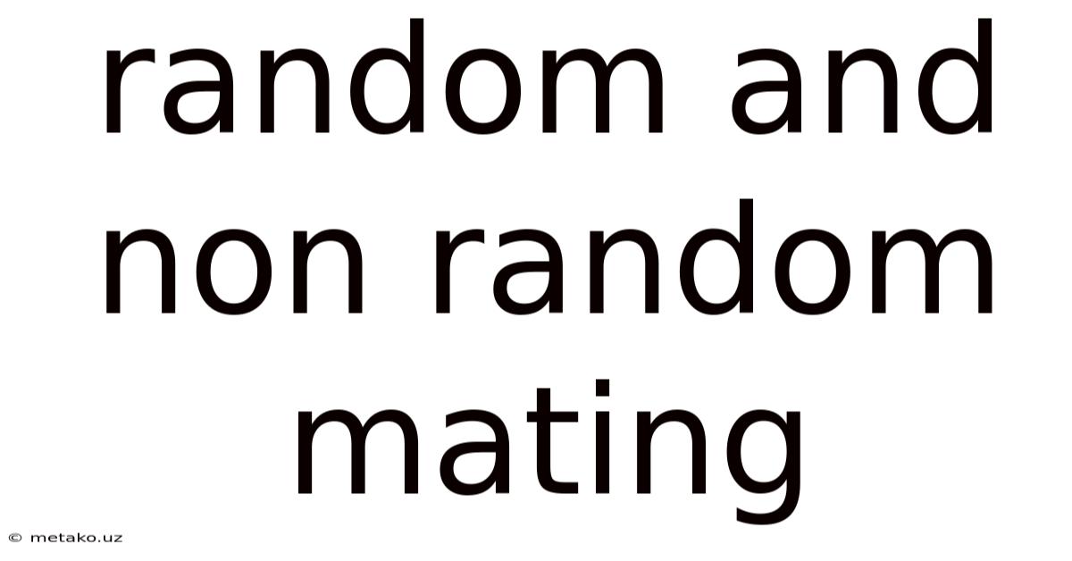Random And Non Random Mating