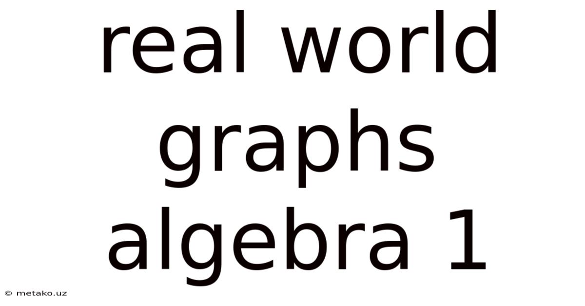 Real World Graphs Algebra 1