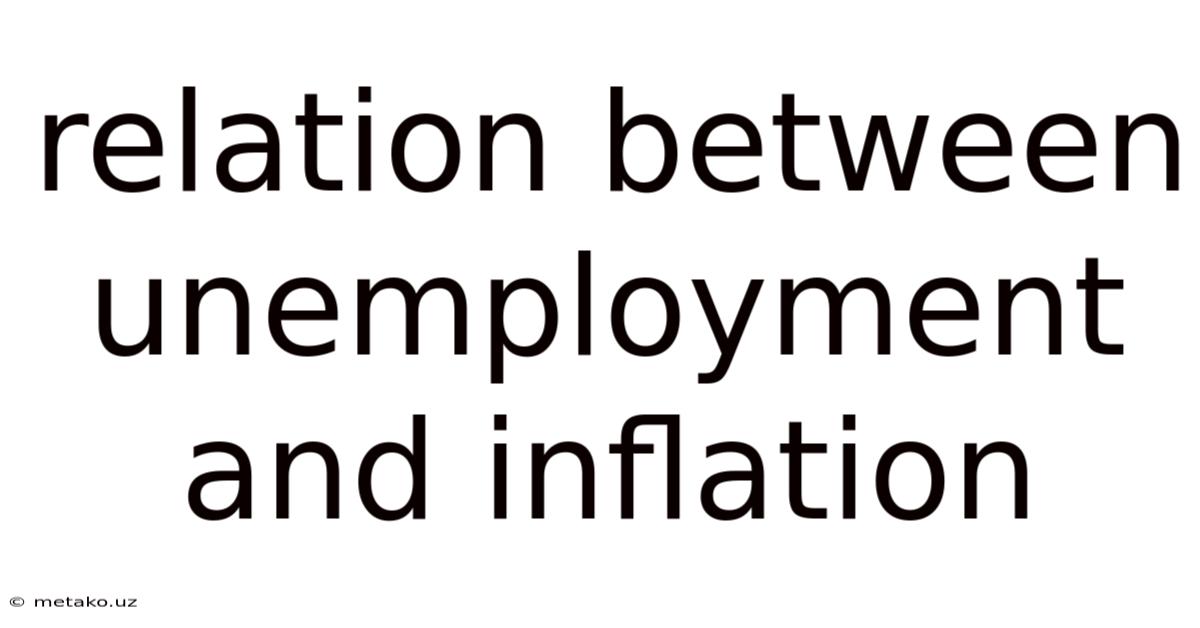 Relation Between Unemployment And Inflation