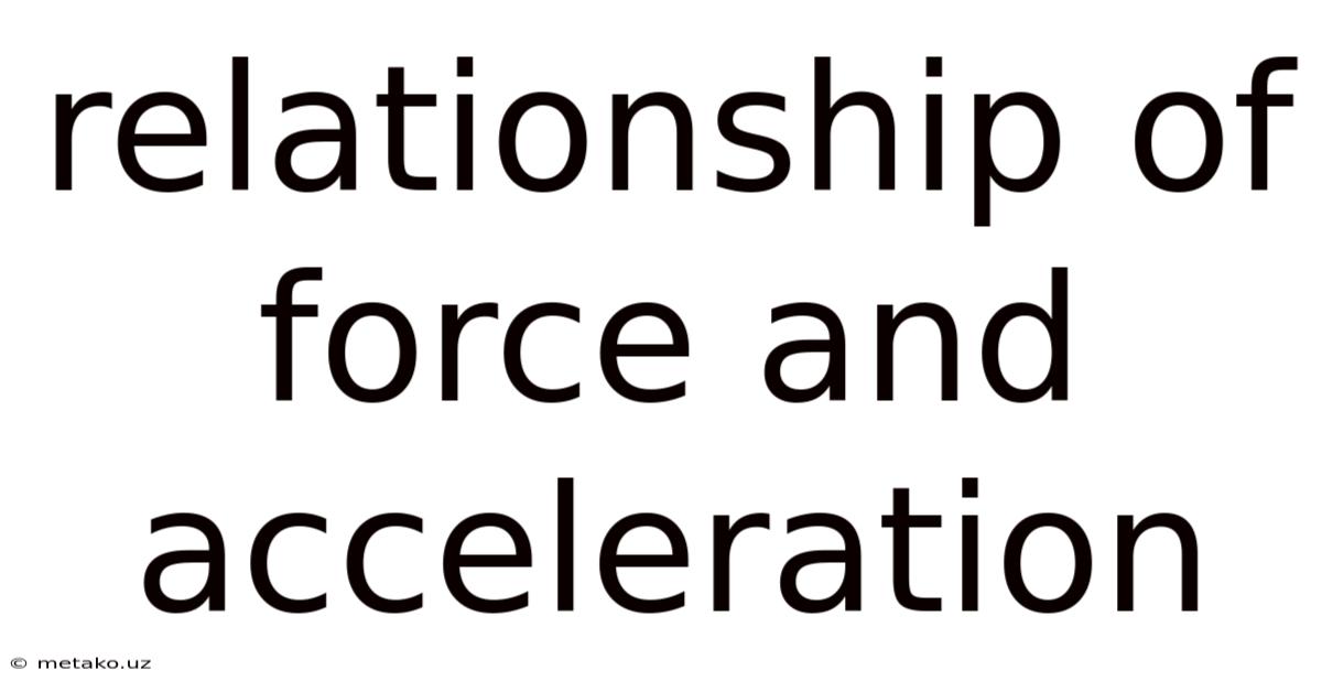 Relationship Of Force And Acceleration