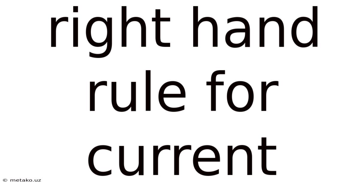 Right Hand Rule For Current