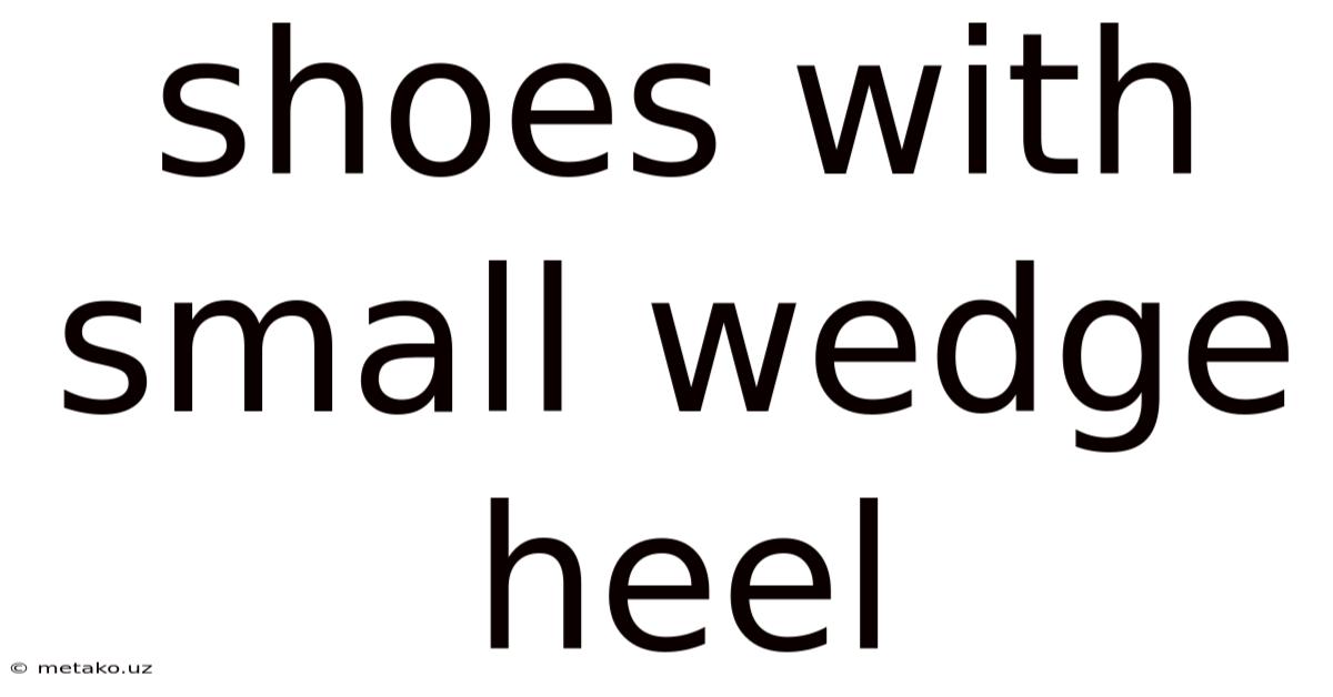 Shoes With Small Wedge Heel