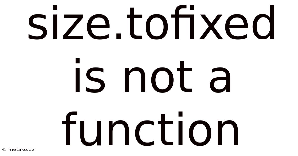 Size.tofixed Is Not A Function