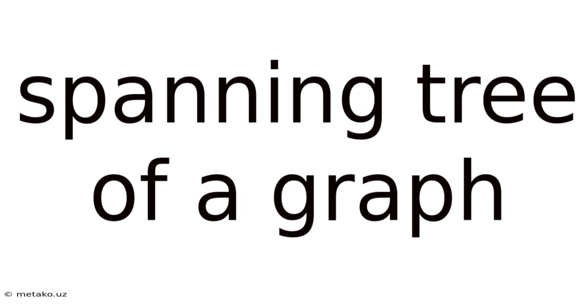 Spanning Tree Of A Graph